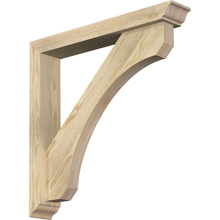 Ekena Millwork Legacy Traditional Rough Sawn Bracket w/ Offset Brace, Douglas Fir, 4"W x 24"D x 24"H BKT0402X24X24LEC01RDF